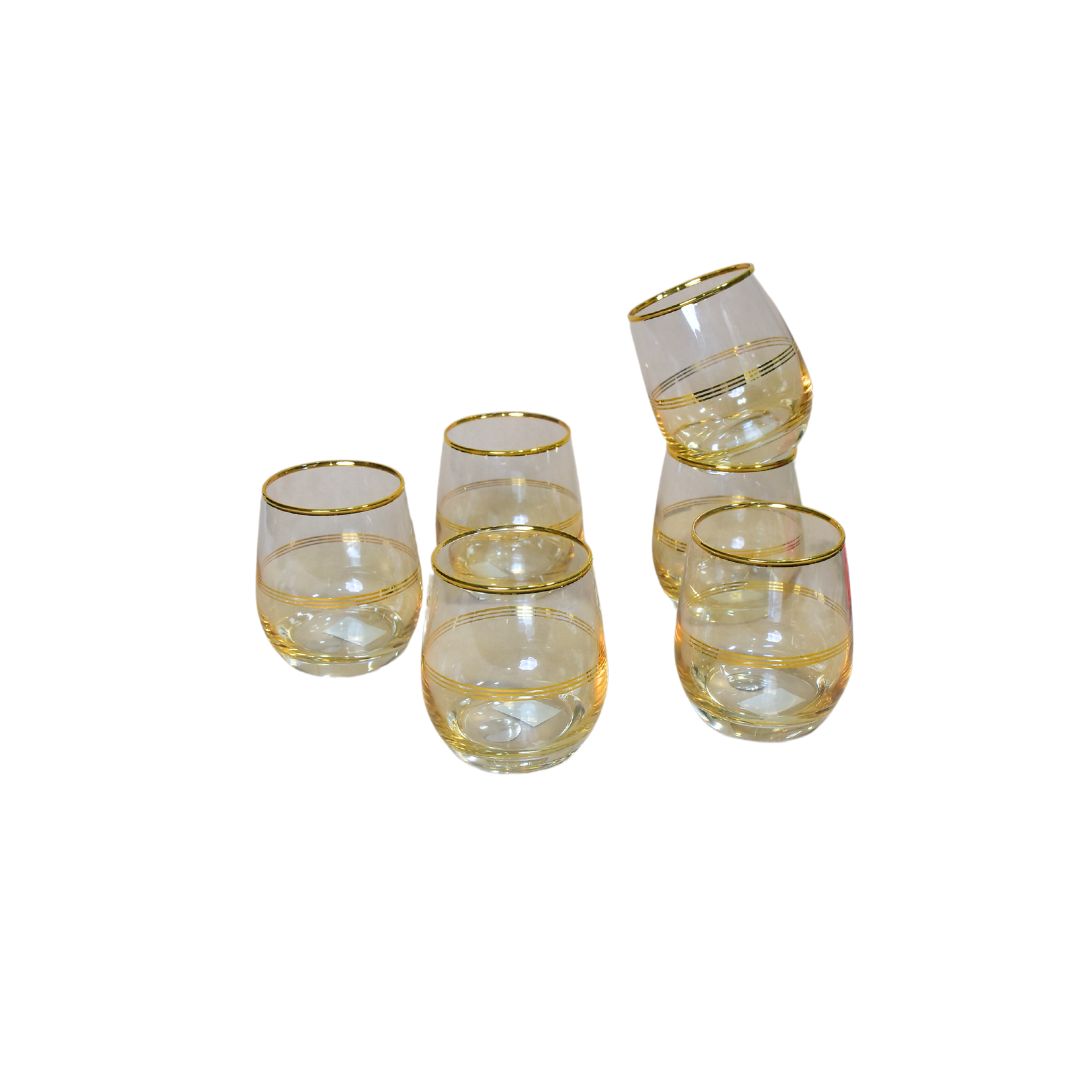 Wine Glass Set Of 6 - Gold Line