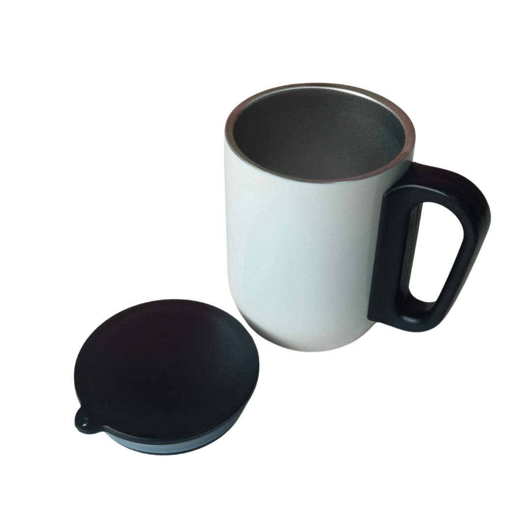 White Stainless Steel Small Insulated Mug