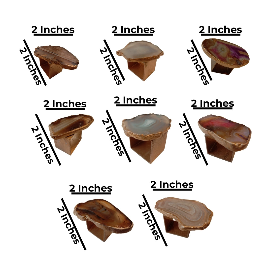 Napkin rings agate set of 8