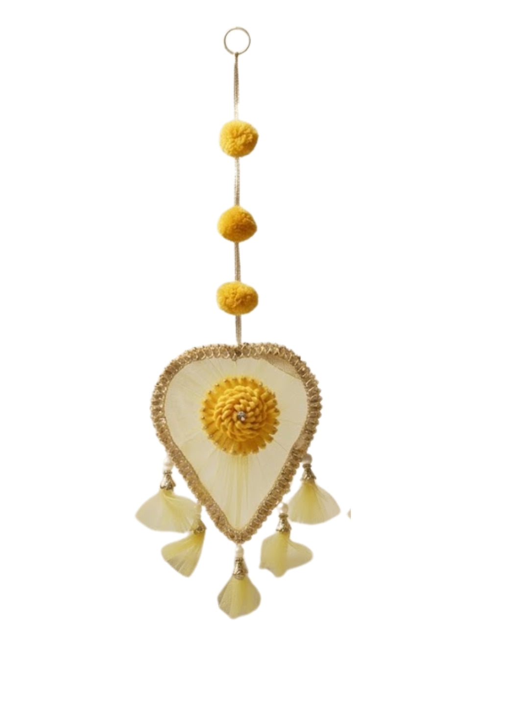 Small Yellow Floral Heart-Shaped Festive Hangings