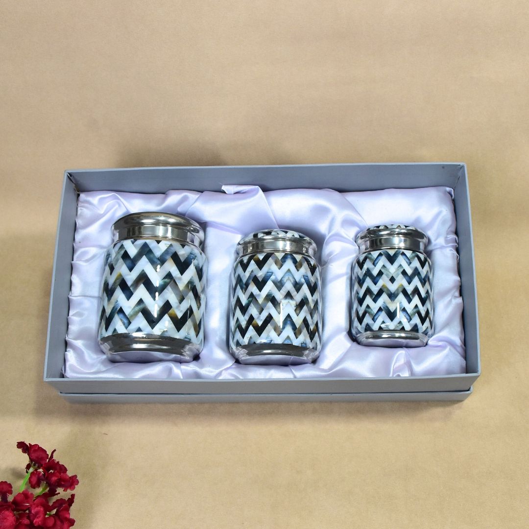 Zig Zag Jar Set Of 3