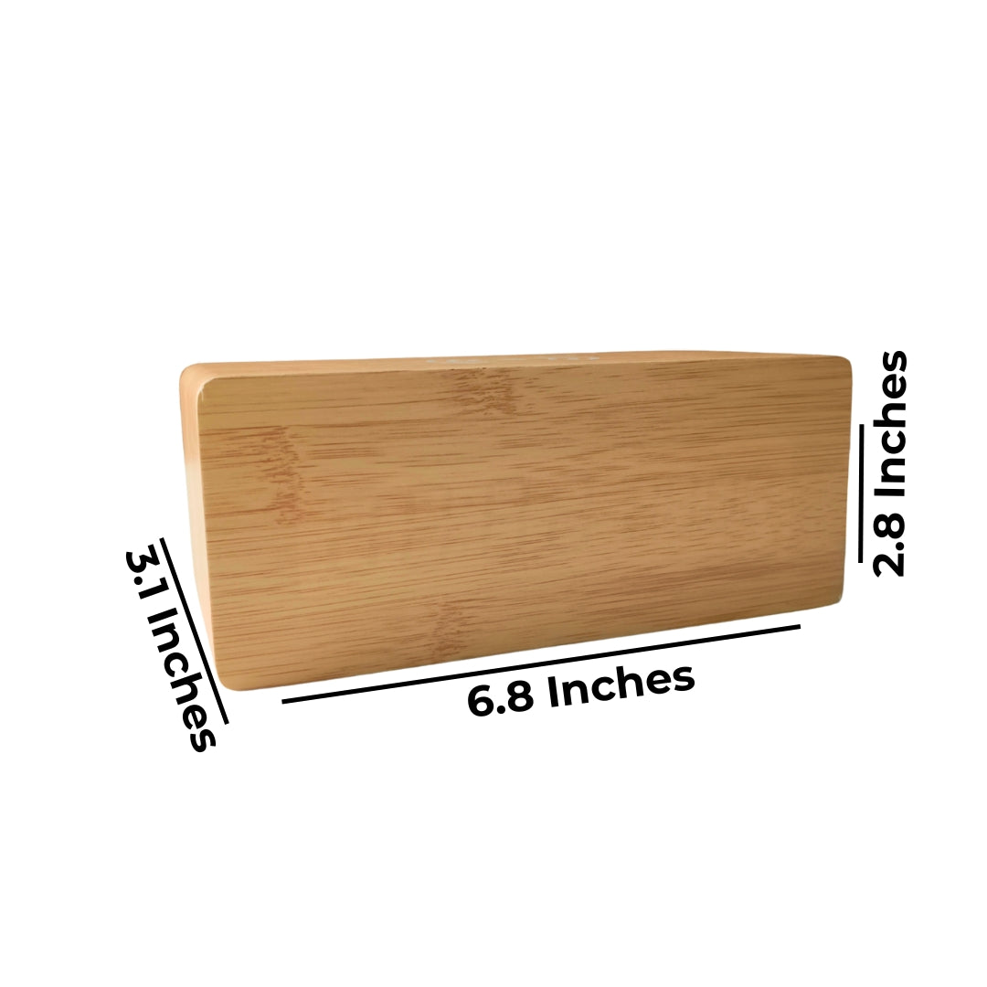 Wooden Rectangle Block With Digital Clock