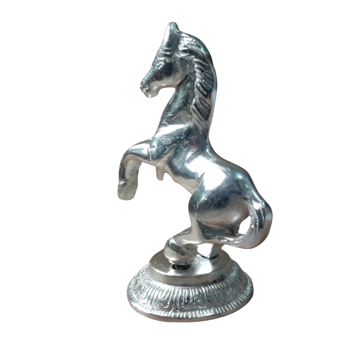 Silver plated rising horse