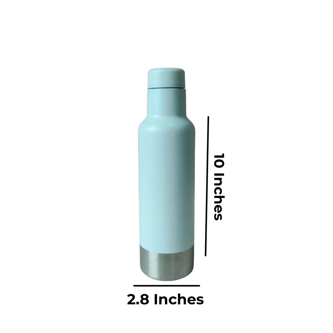 White Stainless Steel Bottle With Base And Ring Handle(750ml)