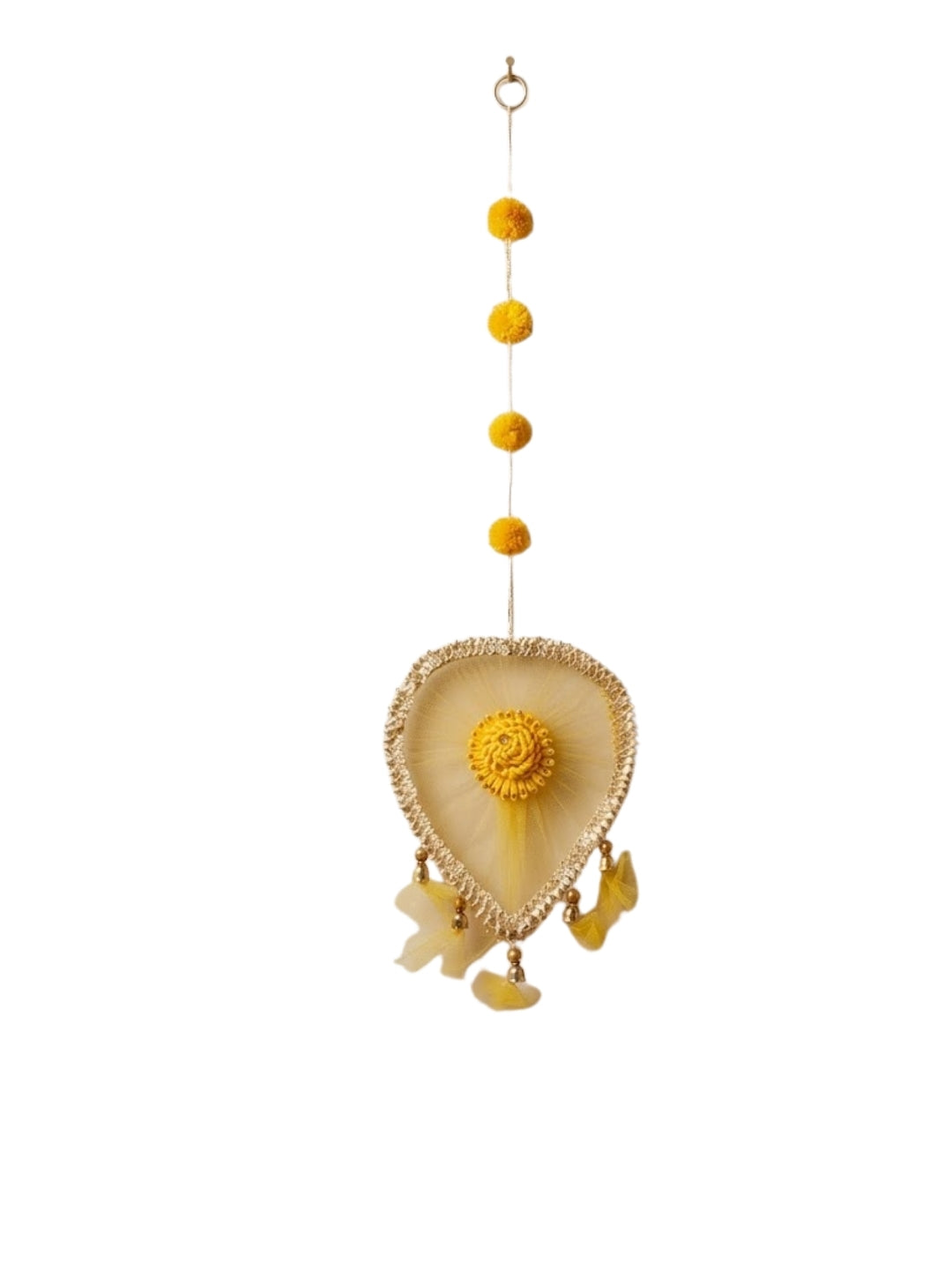 Yellow Floral Heart-Shaped Festive Hangings