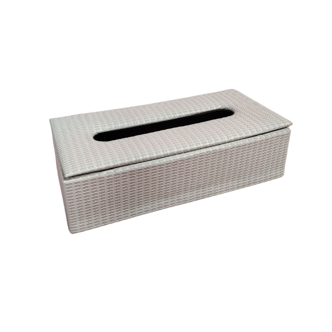 Tissue Box - Grey Leatherette