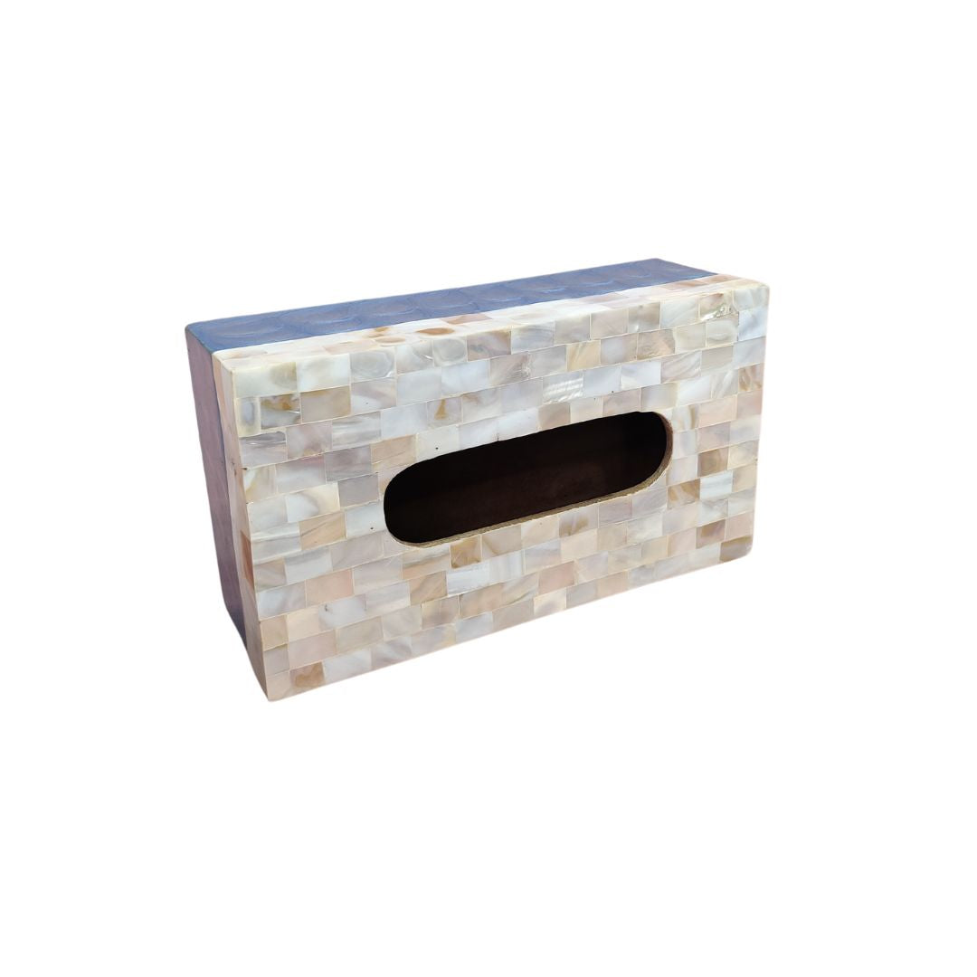 Tissue Box - Blue Mother Of Pearl