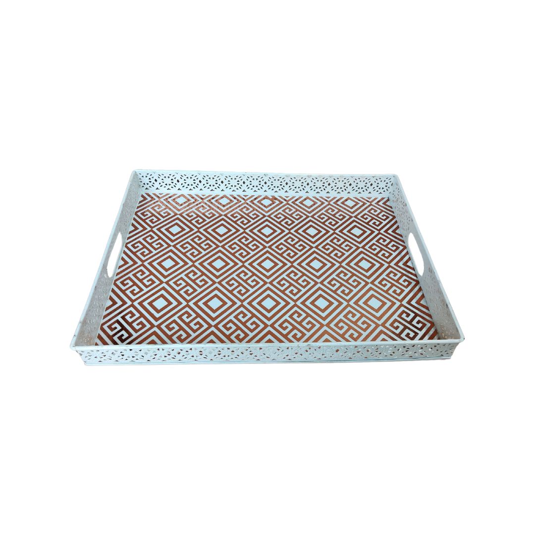 Single Tray - Large Copper & White