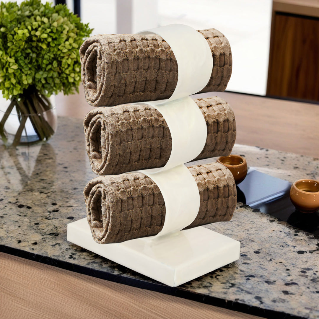 Small Metal Towel Holder Stand White - Main Image