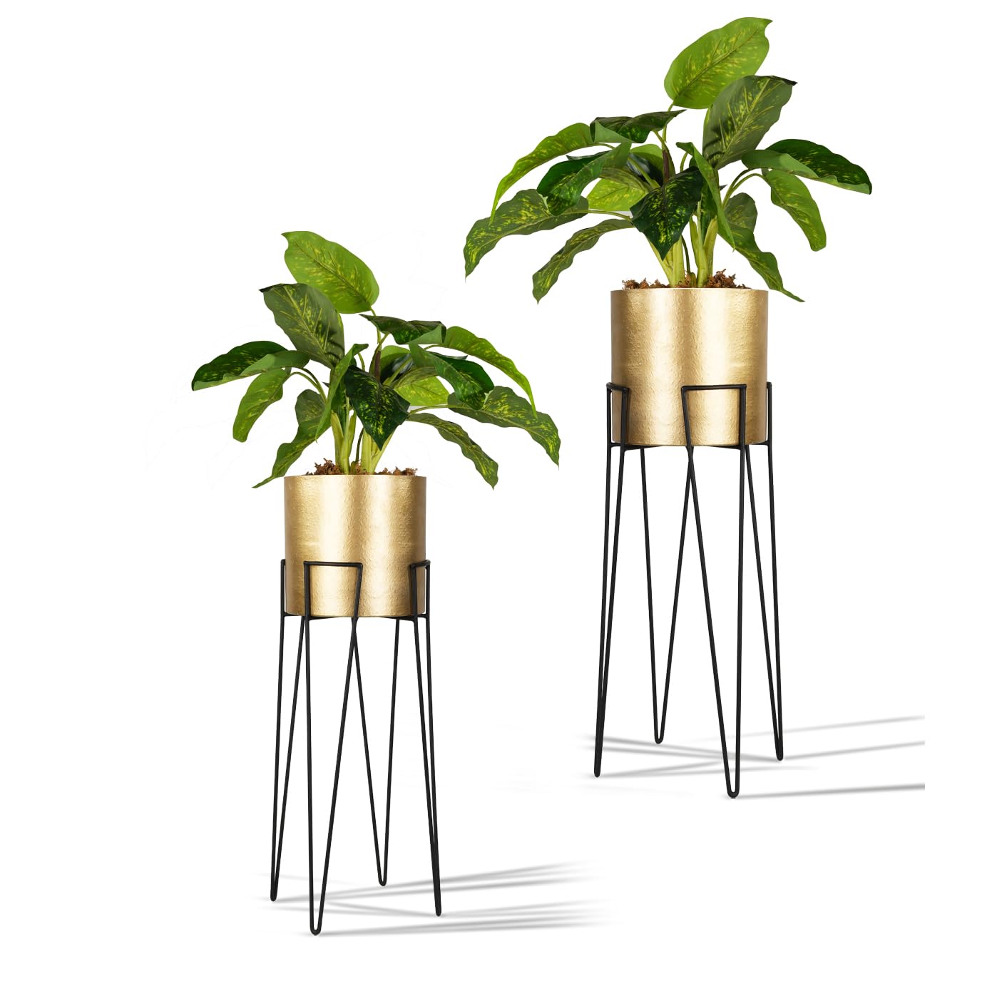 Golden Planters Set of 2