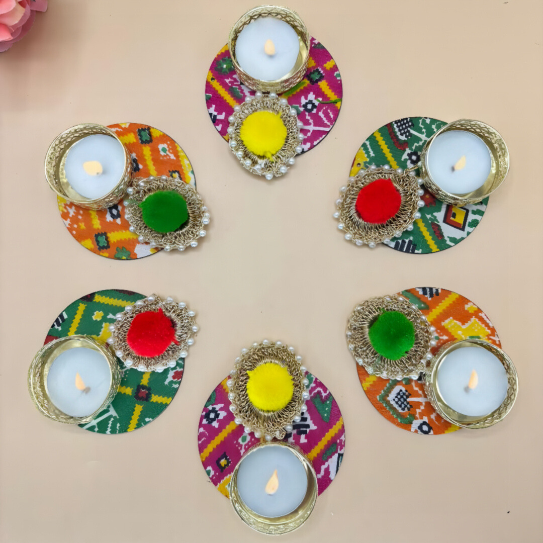 Patola Tea Light Set Of 6