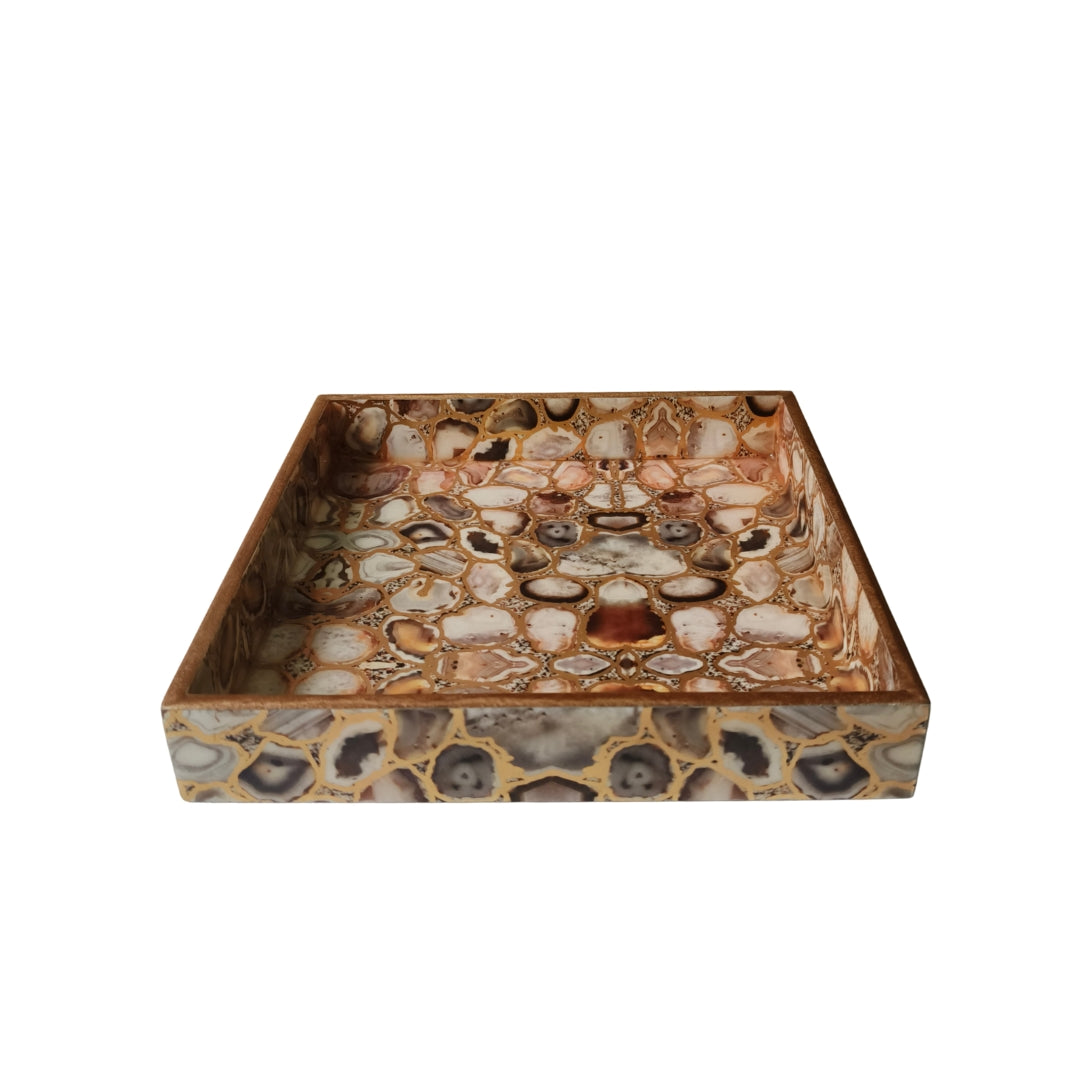 Agate Design Enamel Tray Square