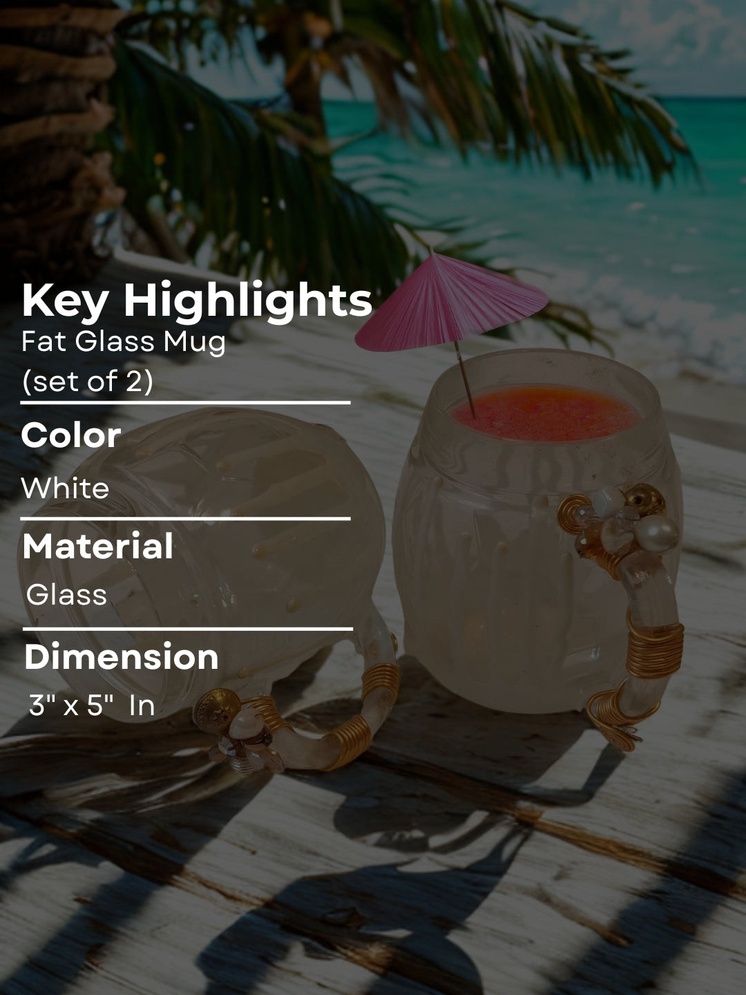 White Resin Football Filigree Cup Set of 2