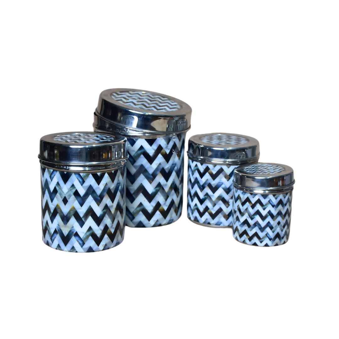 Zig Zag Jar Set Of 4