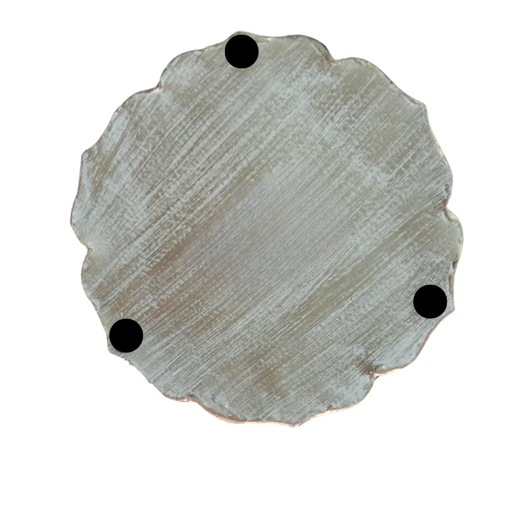 Scalloped Copper & Silver Finish URLI WITH  WAX - 8"