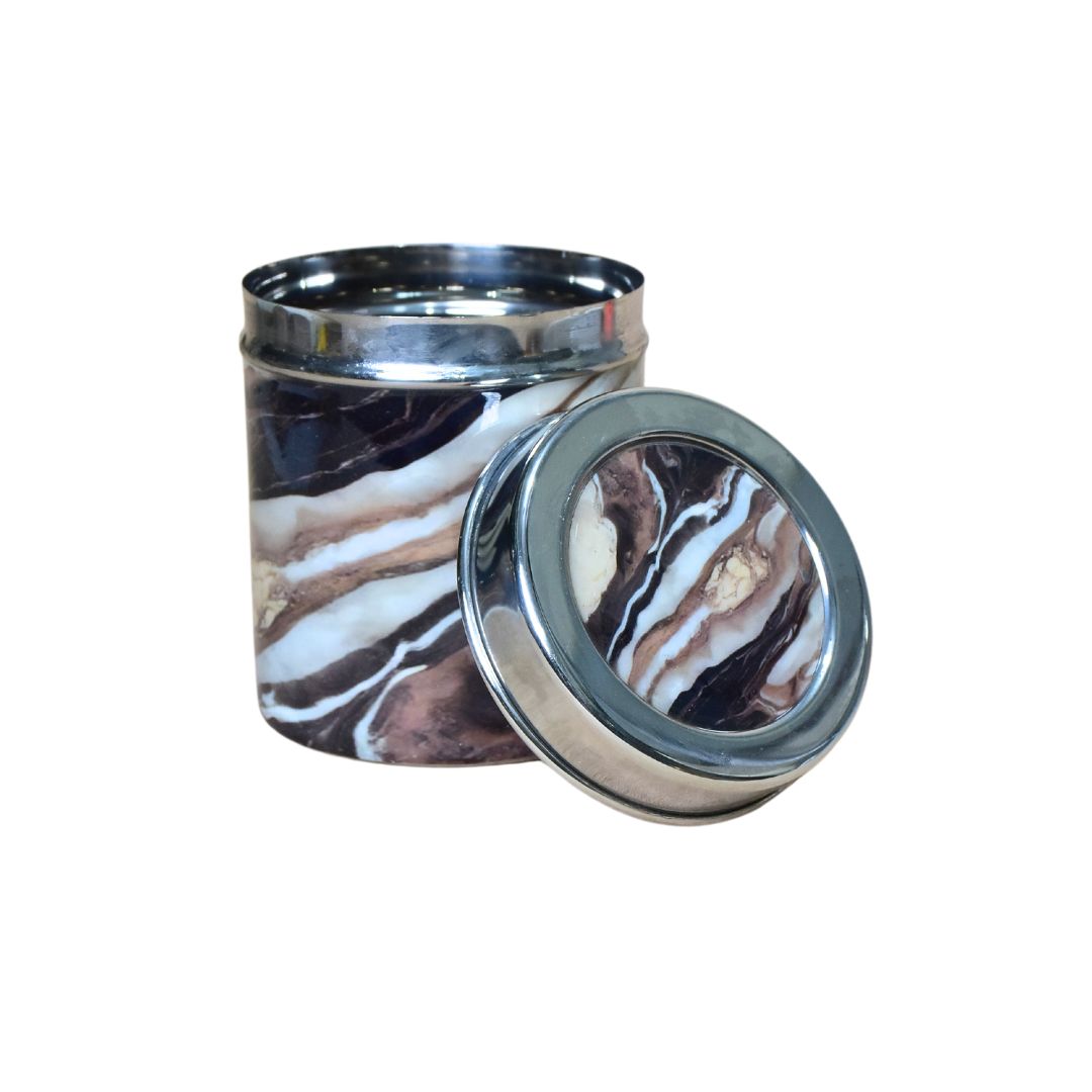 Brown Marble Jar Set Of 4