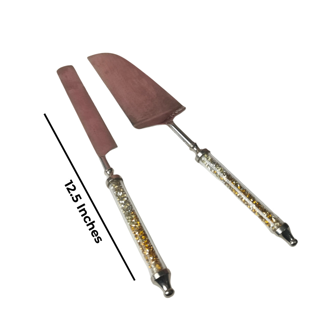 Gold & Silver Crystal Set Of 2