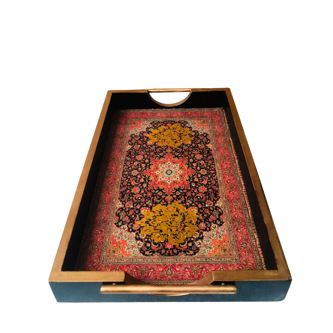 Medium Maroon Digital Wooden Tray