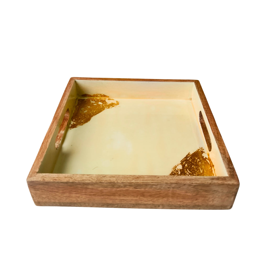 Gold Foil Square Design Tray