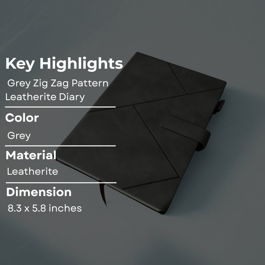 Light Grey Triangle Cut Diary