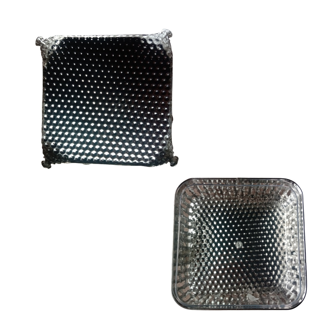 Decorative Silver Peacock Design Square Storage Box with Lid