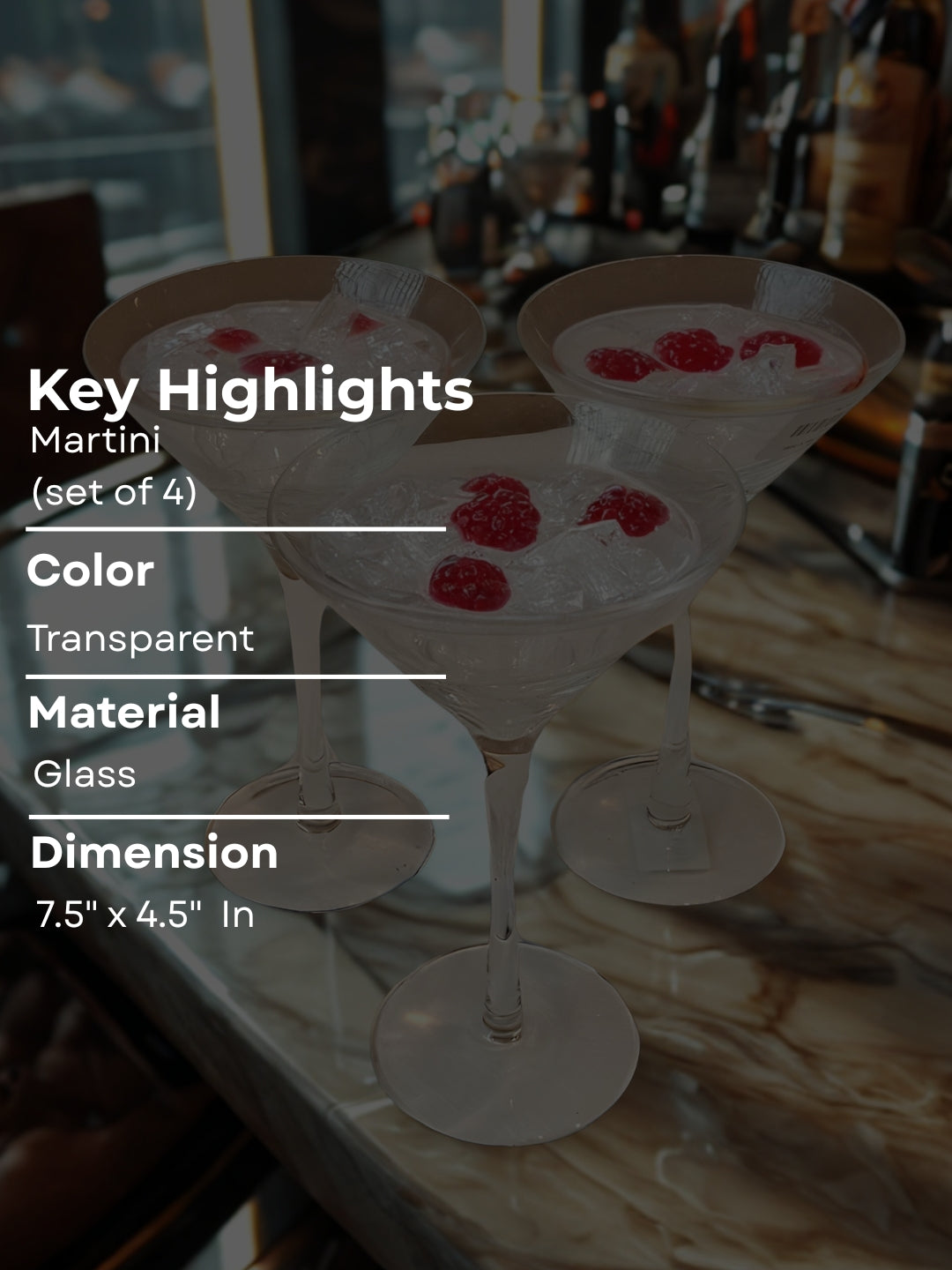 Magarita Filgree Glass Set of 4