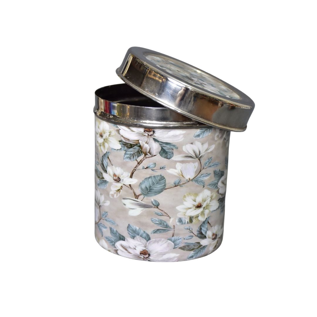 Grey Flower Jar Set Of 4