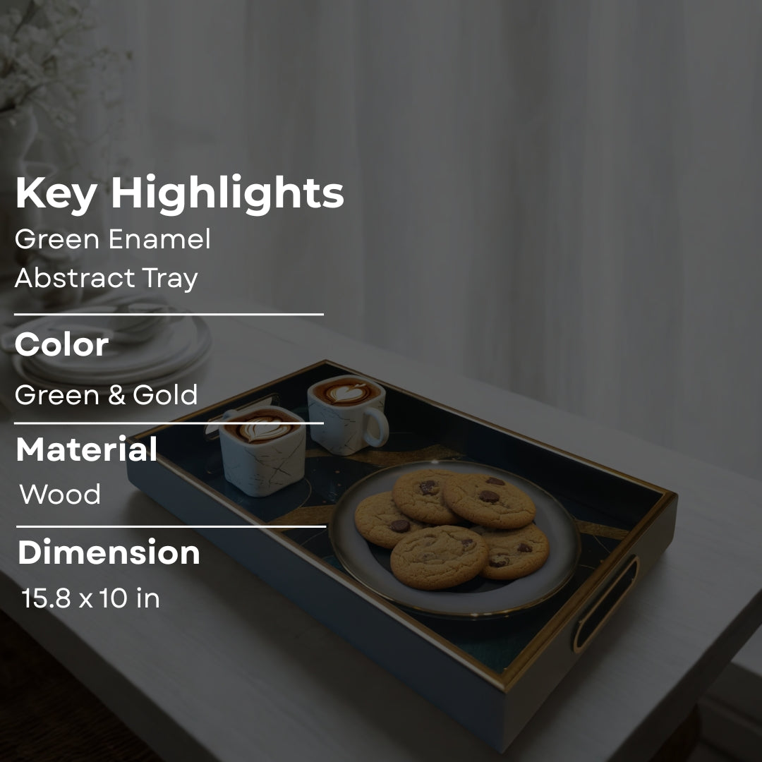 Rectangle glass Tray - Wave design
