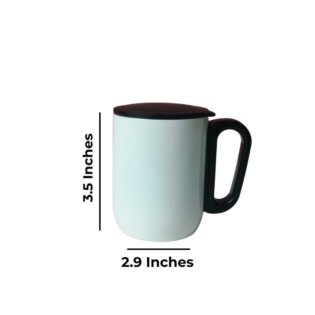 White Stainless Steel Small Insulated Mug