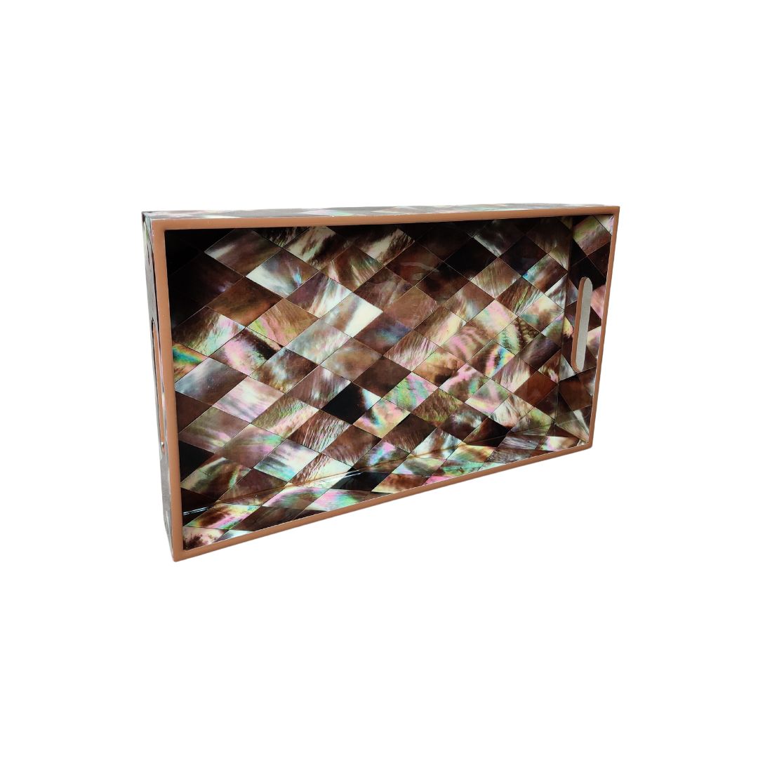 Rectangle Tray - Brown Diamond