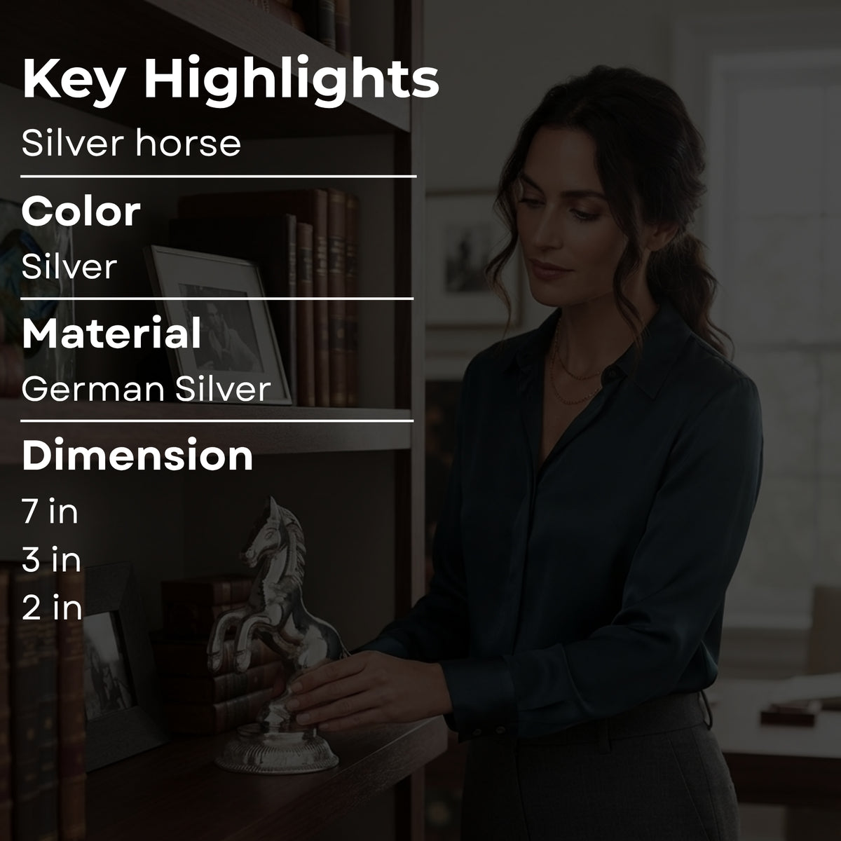 Silver plated rising horse