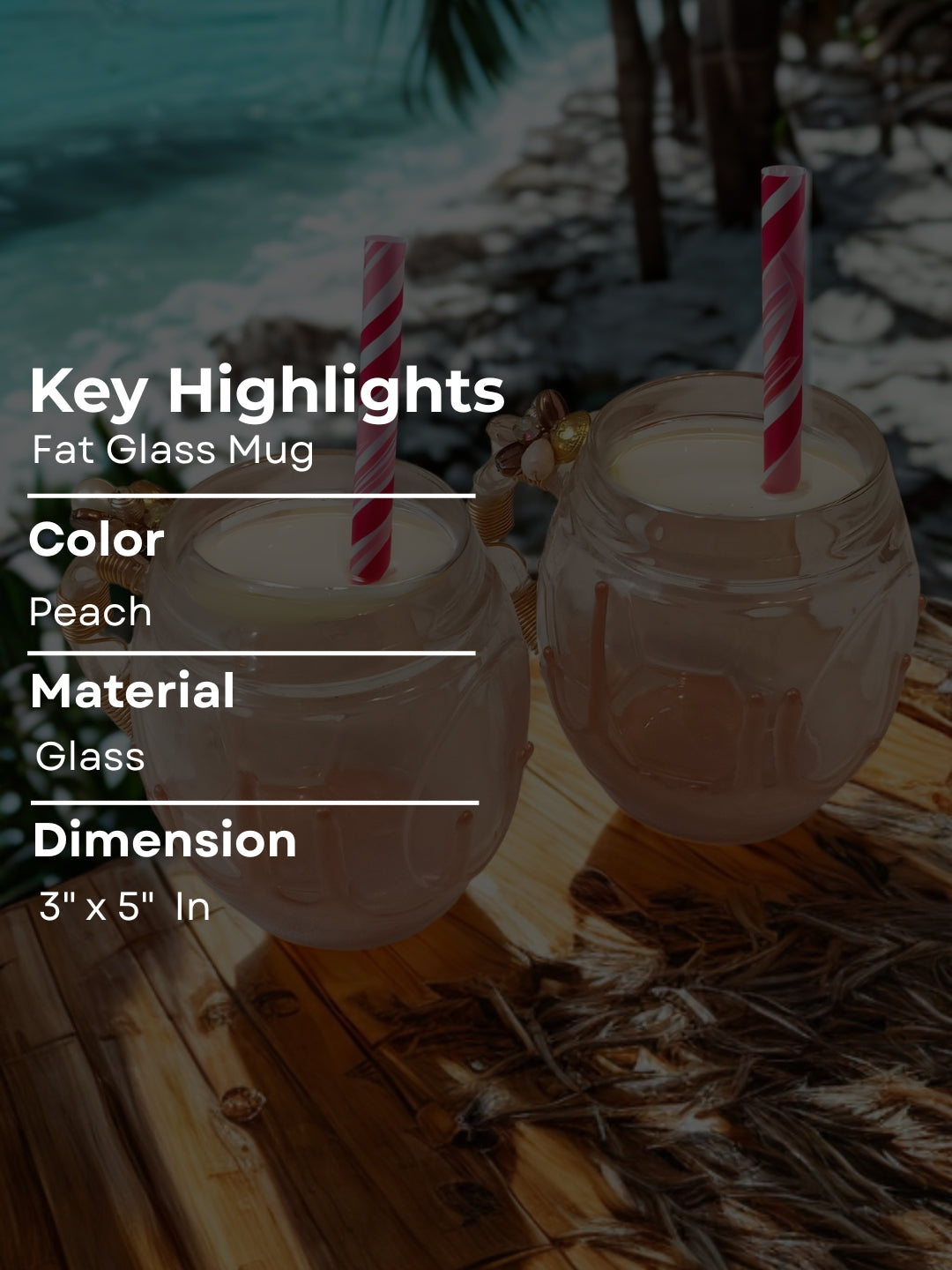 Peach Resin Football Filigree Cup Set of 2