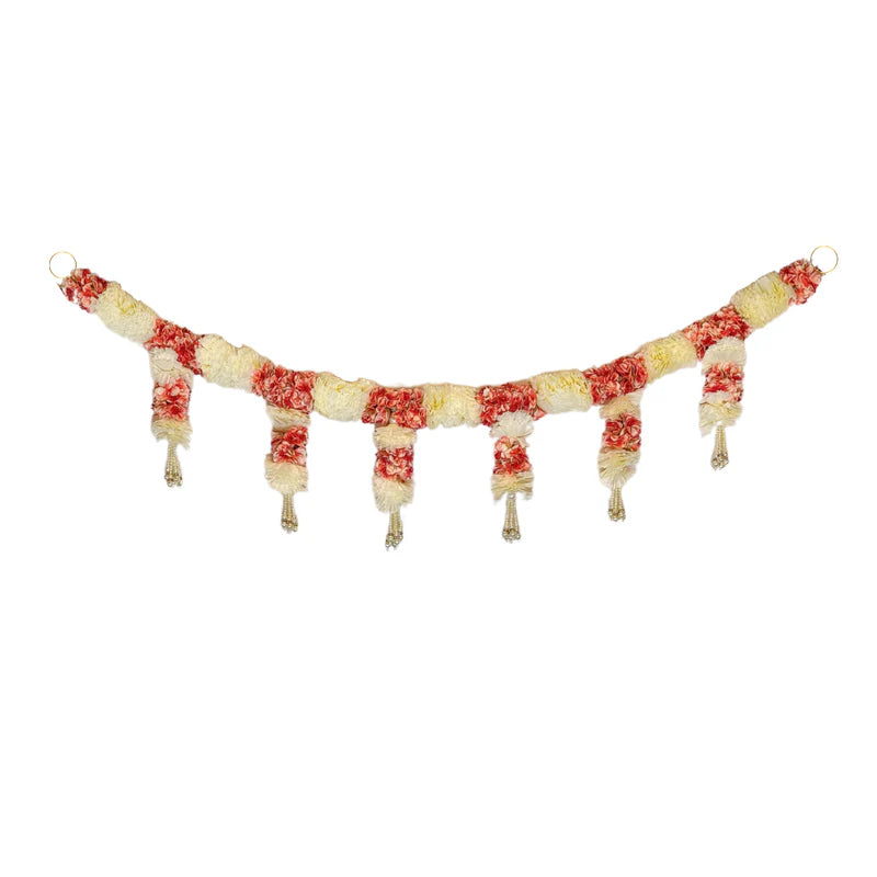 White & Peach Blossom Bliss Garland Toran