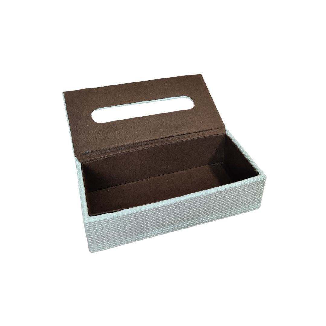 Tissue Box - Grey Leatherette