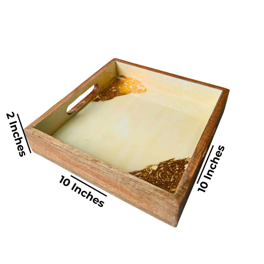 Gold Foil Square Design Tray