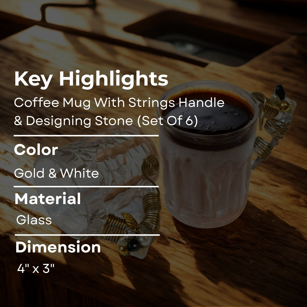 Checkered Tall Filigree Cup Set of 5