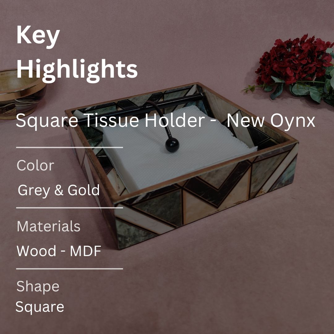 Square Tissue Holder - New Onyx