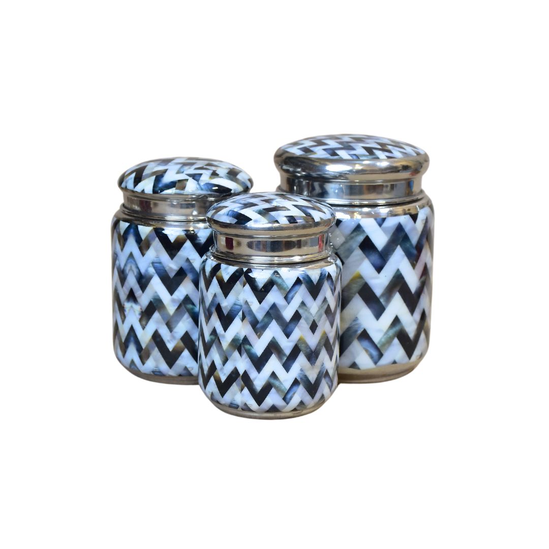 Zig Zag Jar Set Of 3