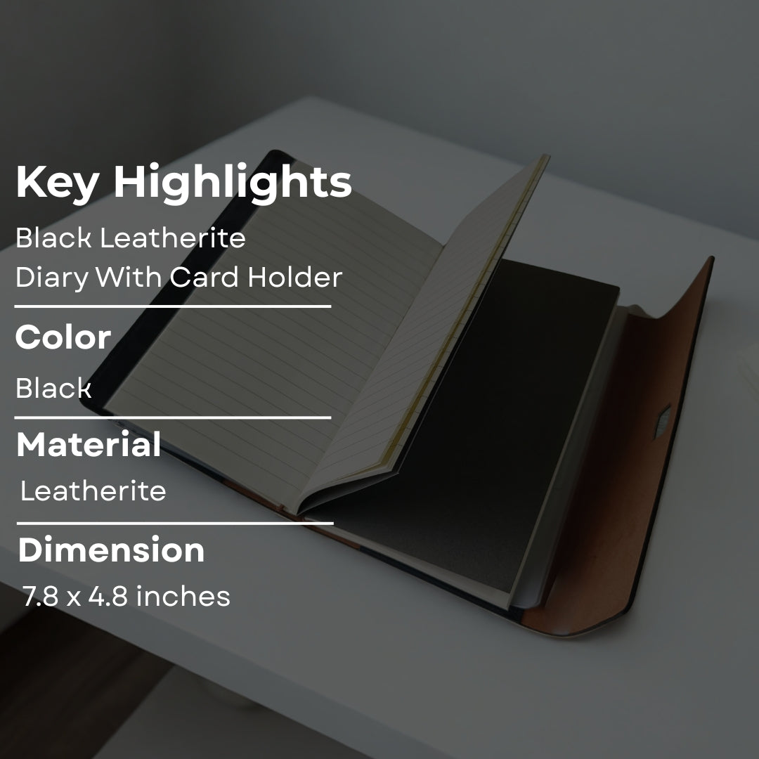 Black Card Holder Diary