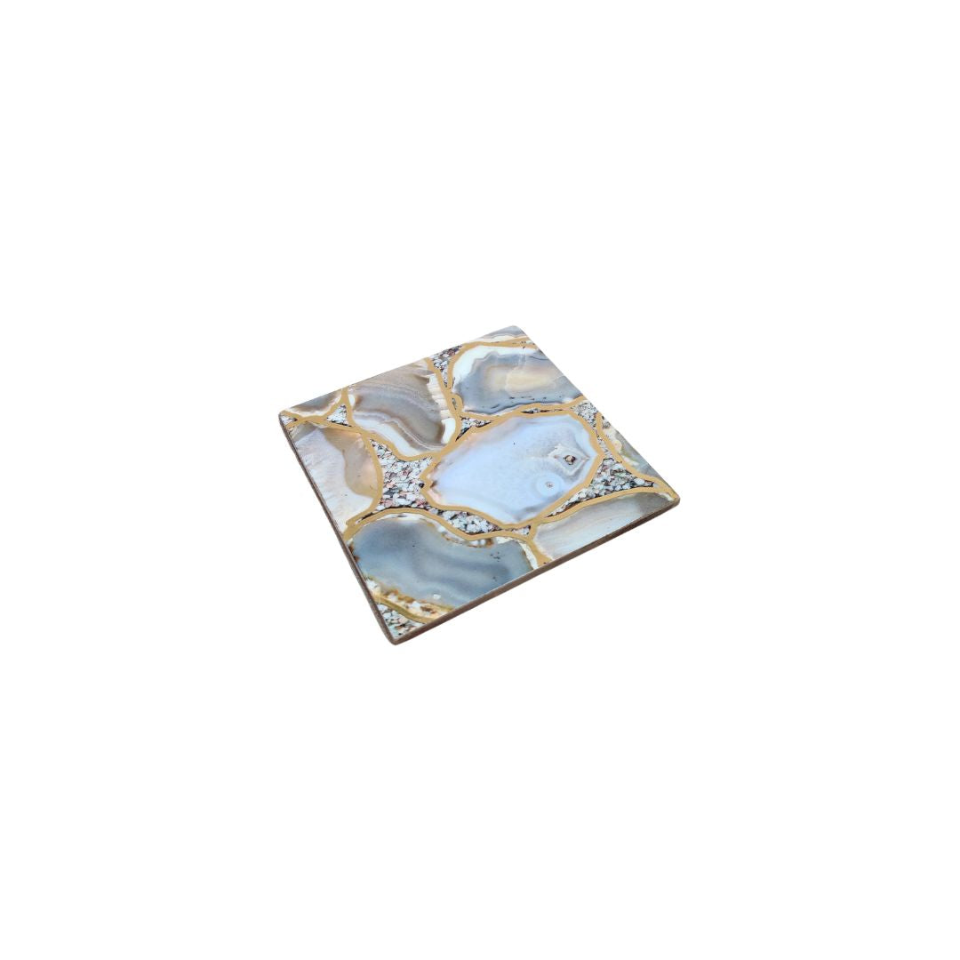 Table Coaster - Agate Set Of 8