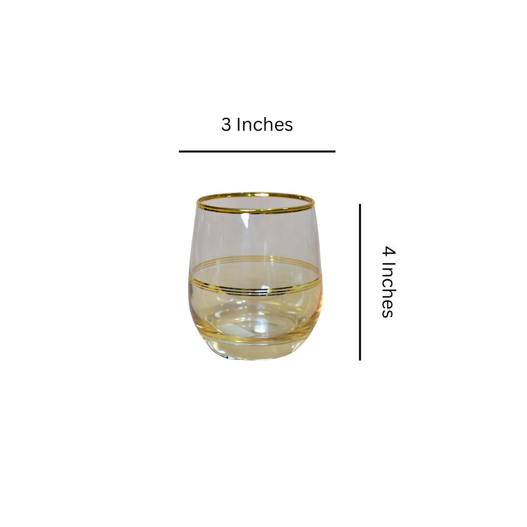 Wine Glass Set Of 6 - Gold Line