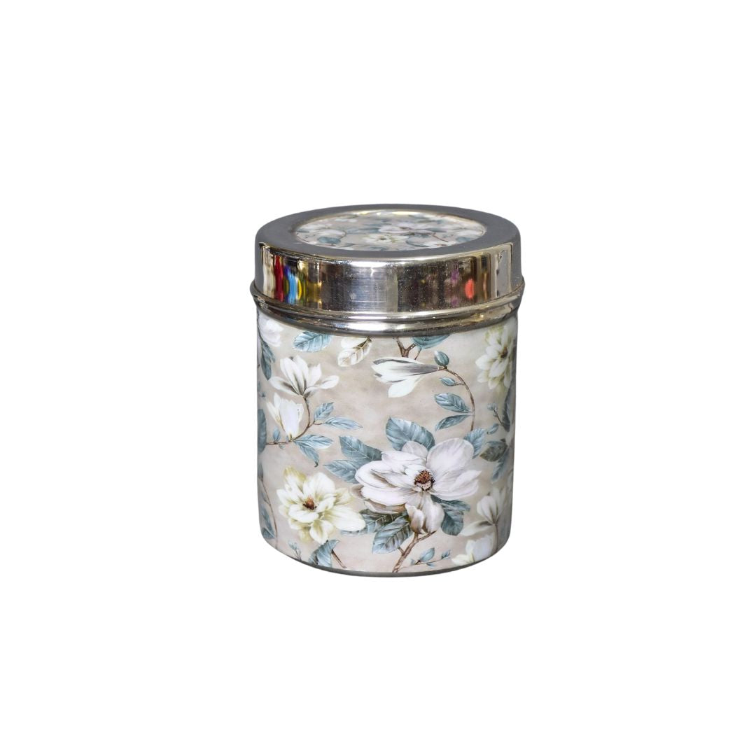 Grey Flower Jar Set Of 4