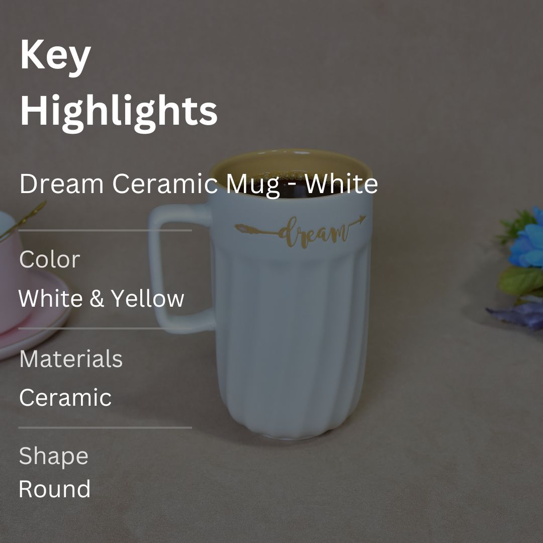 Dream Ceramic Mug - White