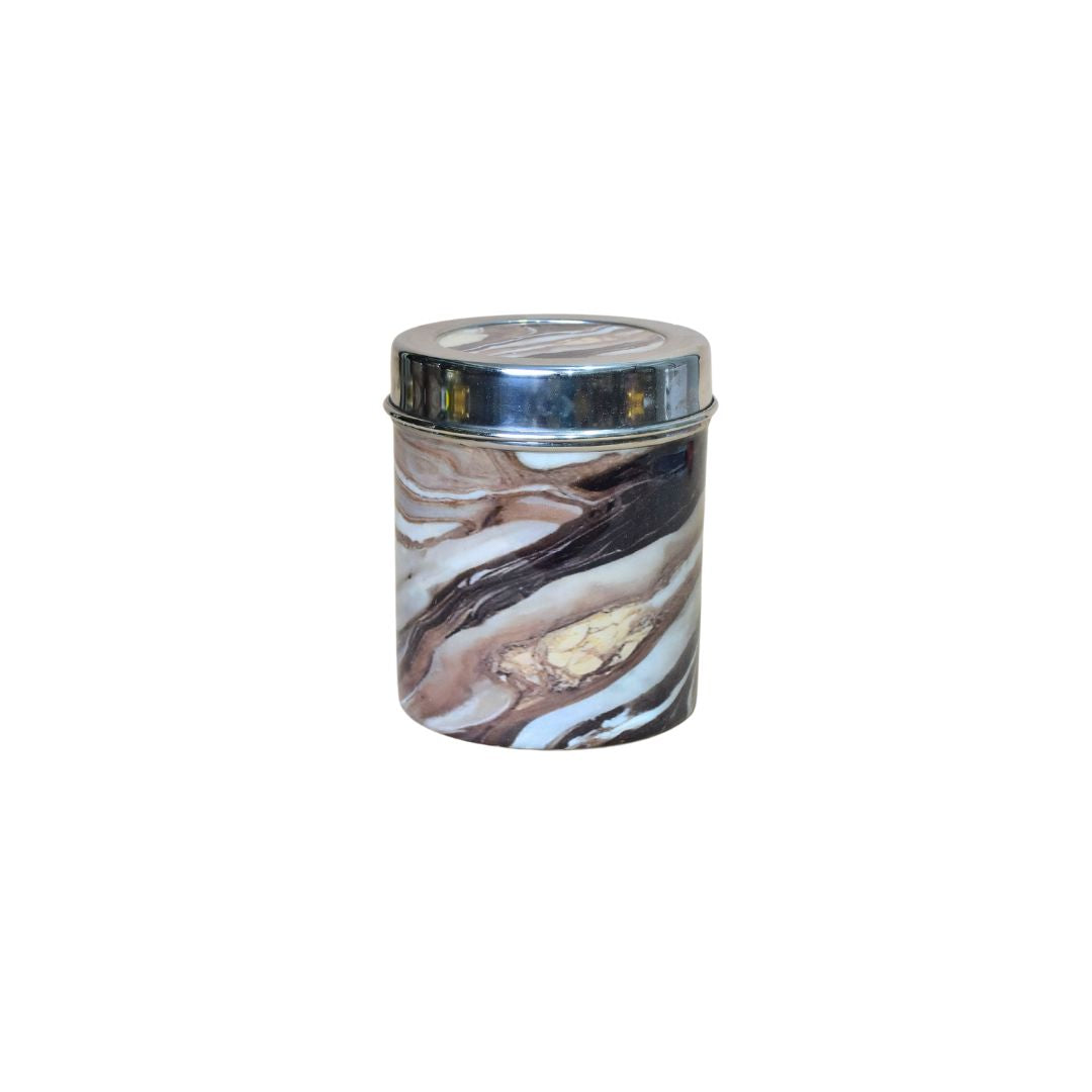 Brown Marble Jar Set Of 4