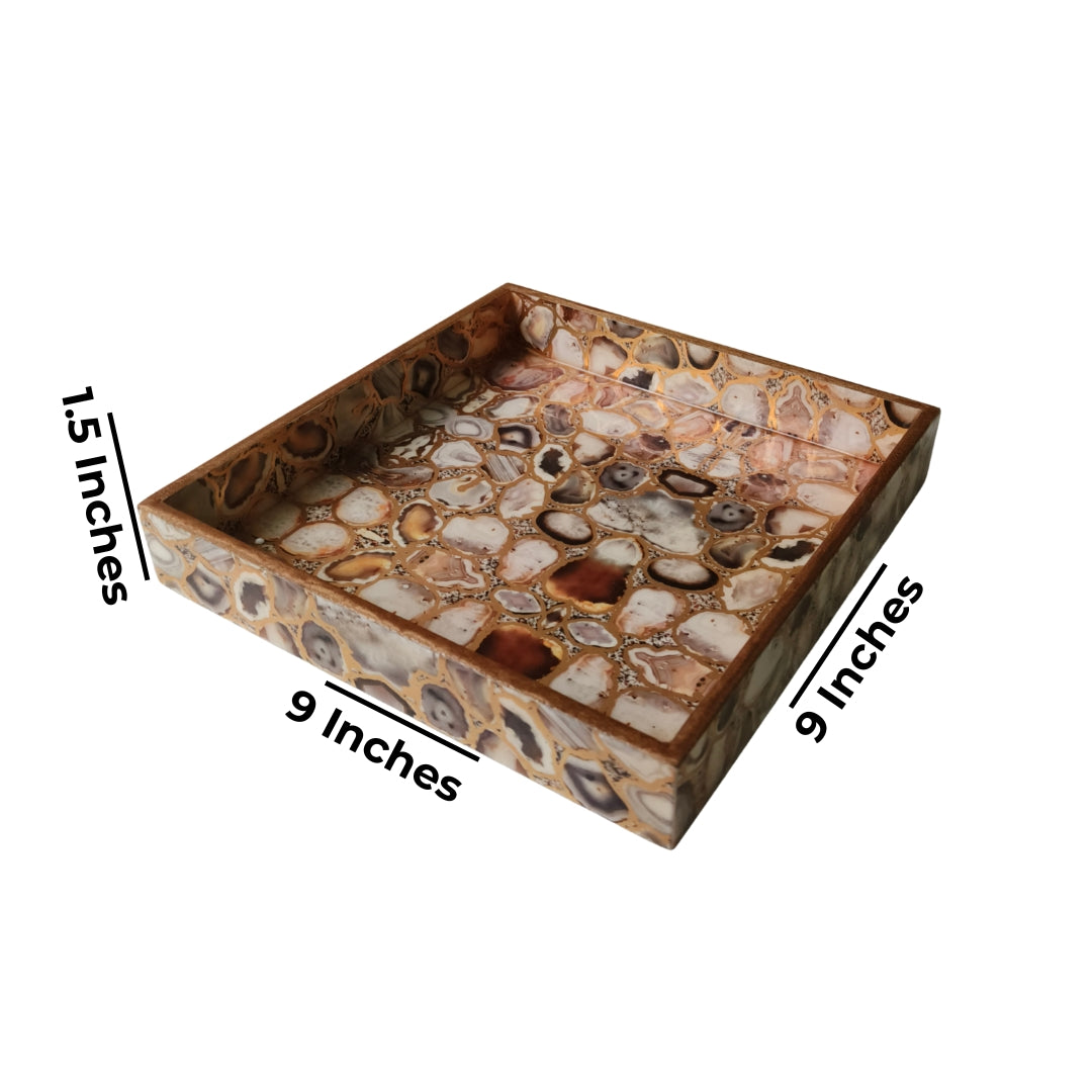 Agate Design Enamel Tray Square