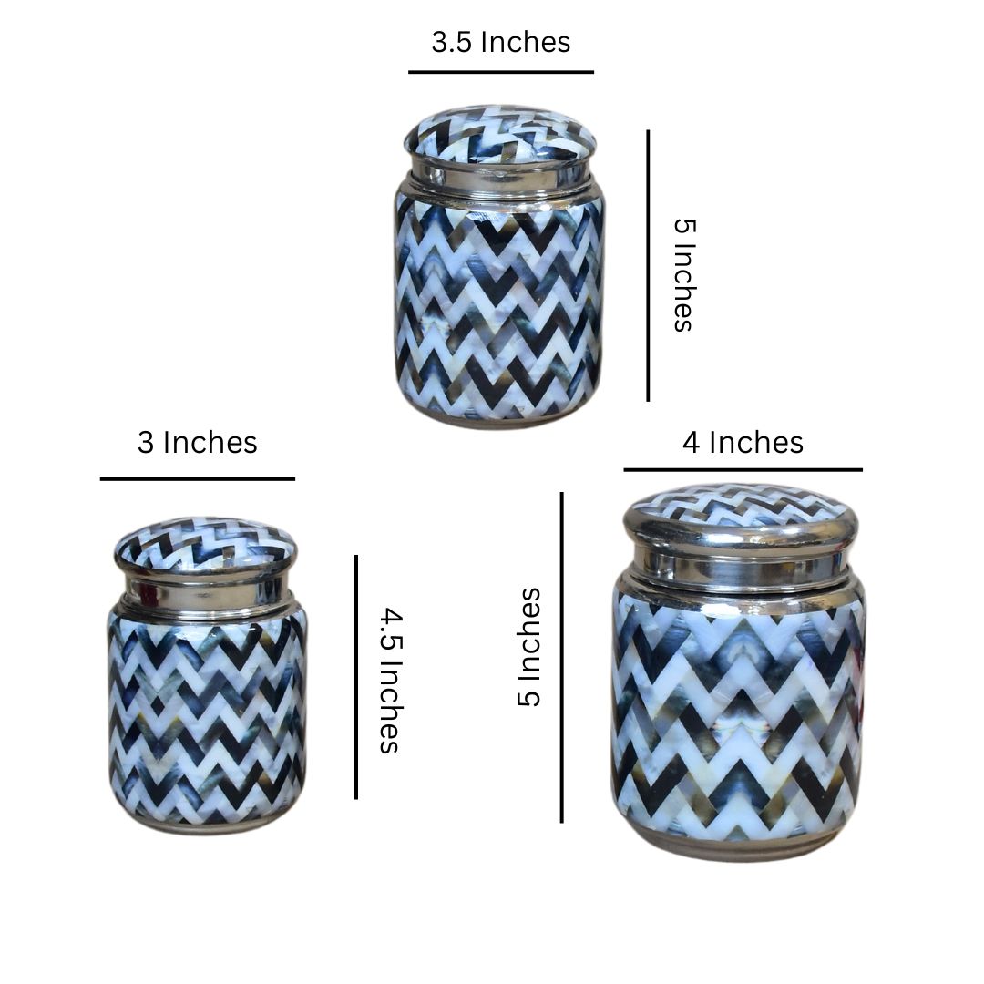 Zig Zag Jar Set Of 3