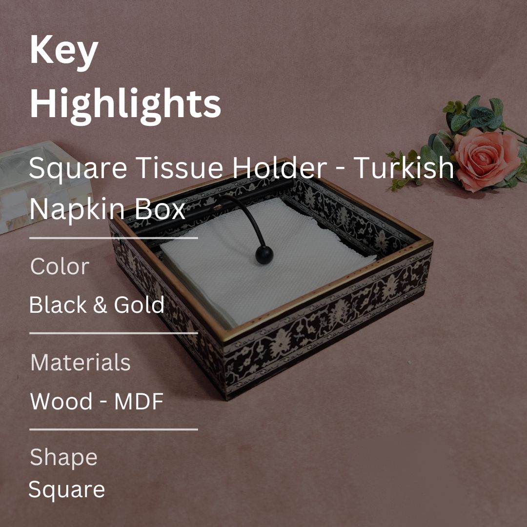 Square Tissue Holder - Turkish Napkin Box