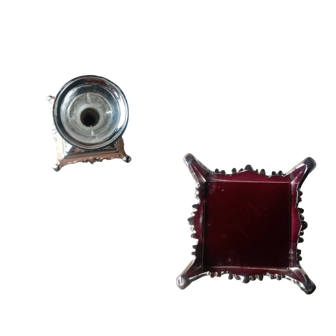 Decorative Silver Plated Candlestick Holders Set of 2