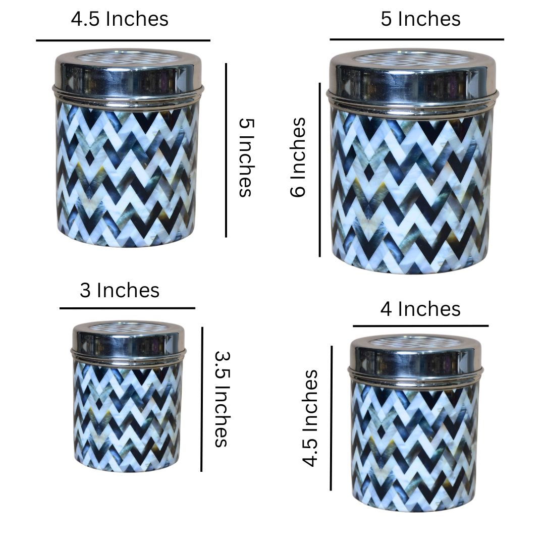 Zig Zag Jar Set Of 4