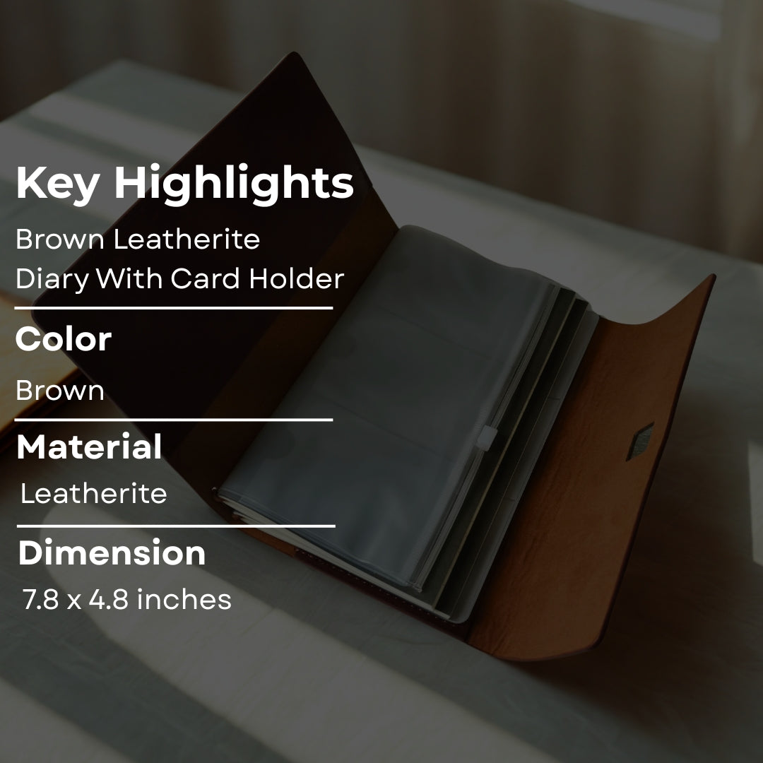 Brown Card Holder Diary